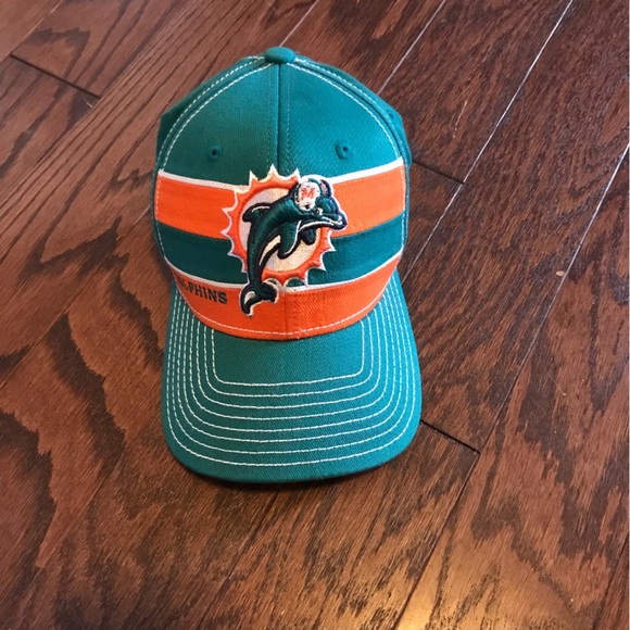 MIAMI DOLPHINS NFL Official Player Sideline Scrimmage Hat Cap Reebo l xl - Picture 1 of 5